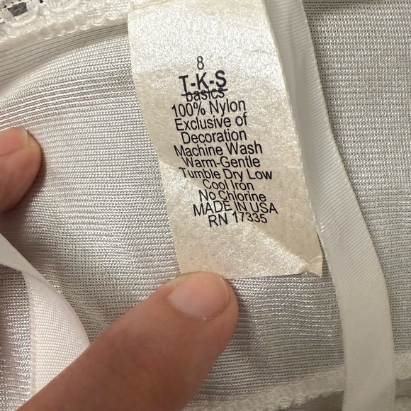 VTG 90's SEARS Women's White Laced Anti-Cling Antron Ill Nylon Full Slip size 8 - Picture 5 of 11